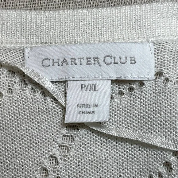Charter Club | Petite Pointelle Completer Cardigan Sweater | PXL - Picture 7 of 9